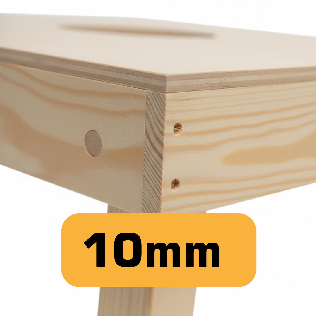 BATTLE ZONE - Cornhole Set - 2 Boards - Goedgekeurd door de American Cornhole League (ACL REC) Cornhole sets Wicked Wood Games 10mm - REC