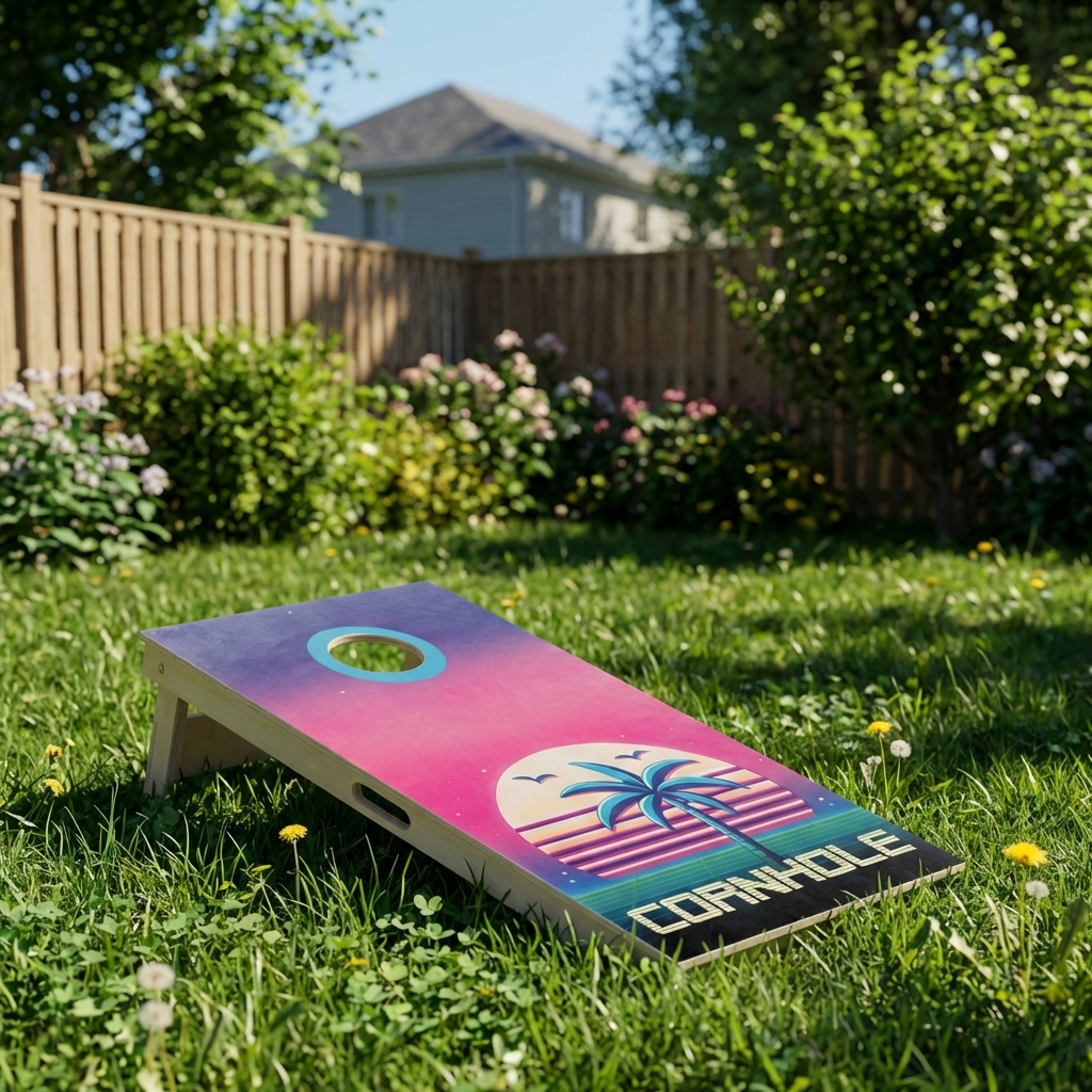 Cornhole Set met Eigen Design - Enkel Board Cornhole sets Wicked Wood Games