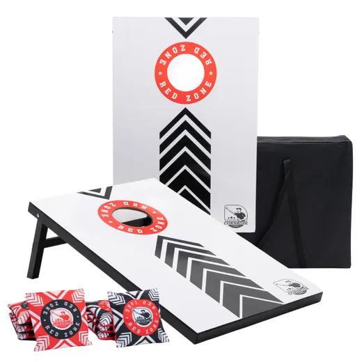 Complete Cornhole Set 90x60 - Red Zone - 2x4 Cornhole Zakjes - Incl Draagtas. Recreatieve Sets Wicked Wood Games