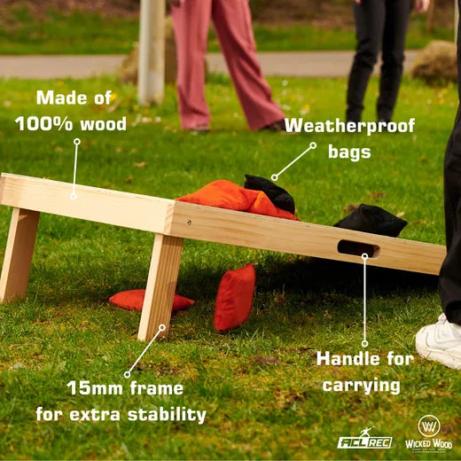 Cornhole Set - 90x60 - Wicked Wood Design Cornhole sets Wicked Wood Games