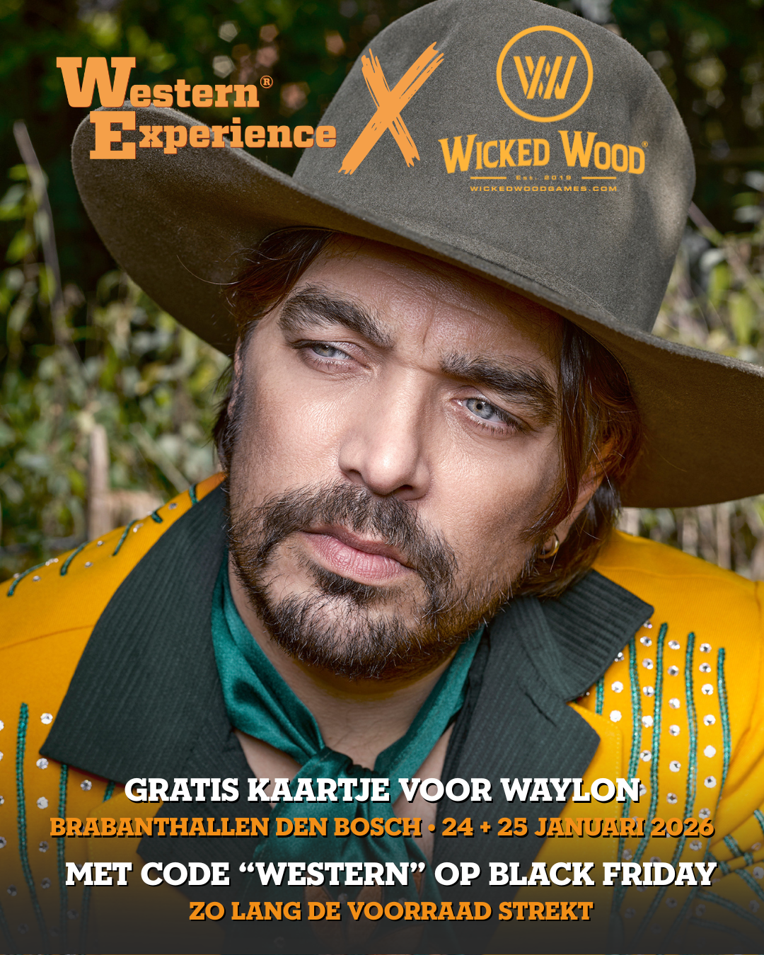 Western Experience - Ticket Waylon - Gratis toegang Wicked Wood Games