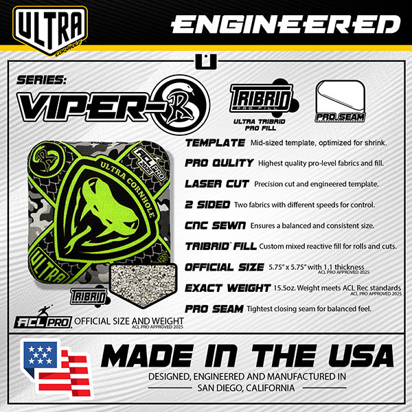 EXCLUSIVE - Ultra vs WW Viper Series - Poreč 2026 (Viper R, RS, RV and XS) Cornhole Bags Ultra Cornhole