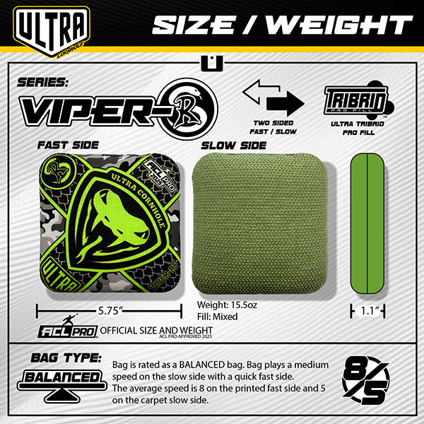 EXCLUSIVE - Ultra vs WW Viper Series - Poreč 2026 (Viper R, RS, RV and XS) Cornhole Bags Ultra Cornhole