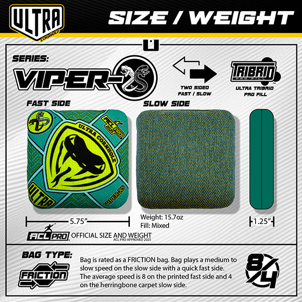 EXCLUSIVE - Ultra vs WW Viper Series - Poreč 2026 (Viper R, RS, RV and XS) Cornhole Bags Ultra Cornhole