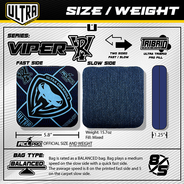 EXCLUSIVE - Ultra vs WW Viper Series - Poreč 2026 (Viper R, RS, RV and XS) Cornhole Bags Ultra Cornhole